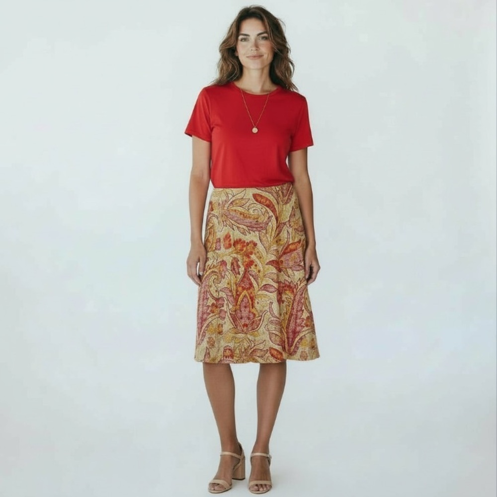 Talbots Vintage Paisley Skirt Size 12